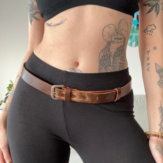Vintage Brown Leather Belt | Bern