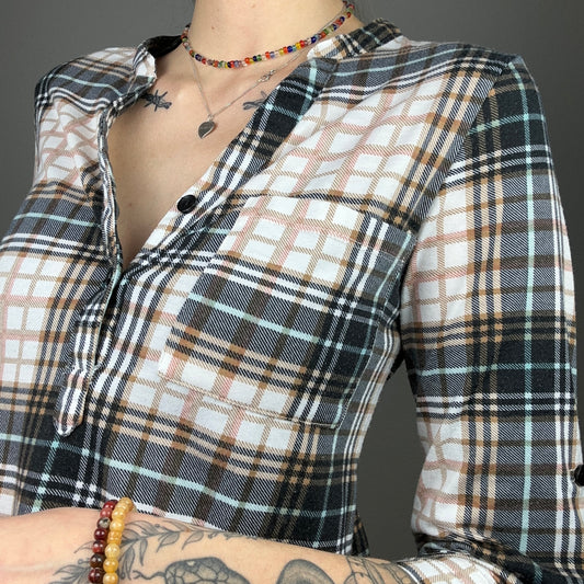 Black beige and white Blouse | Bern