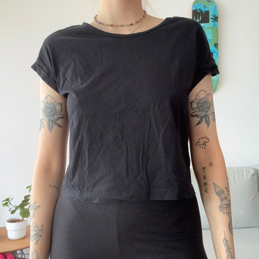 Black cropped Shirt | Bern