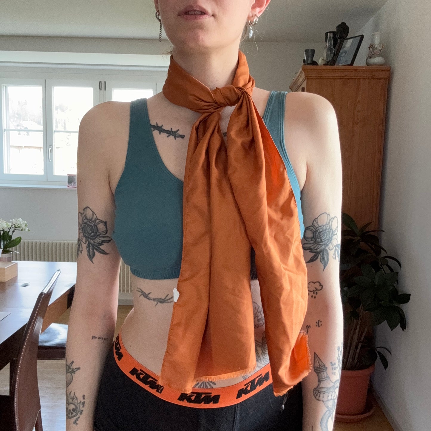 Vintage Orange Scarf | Bern