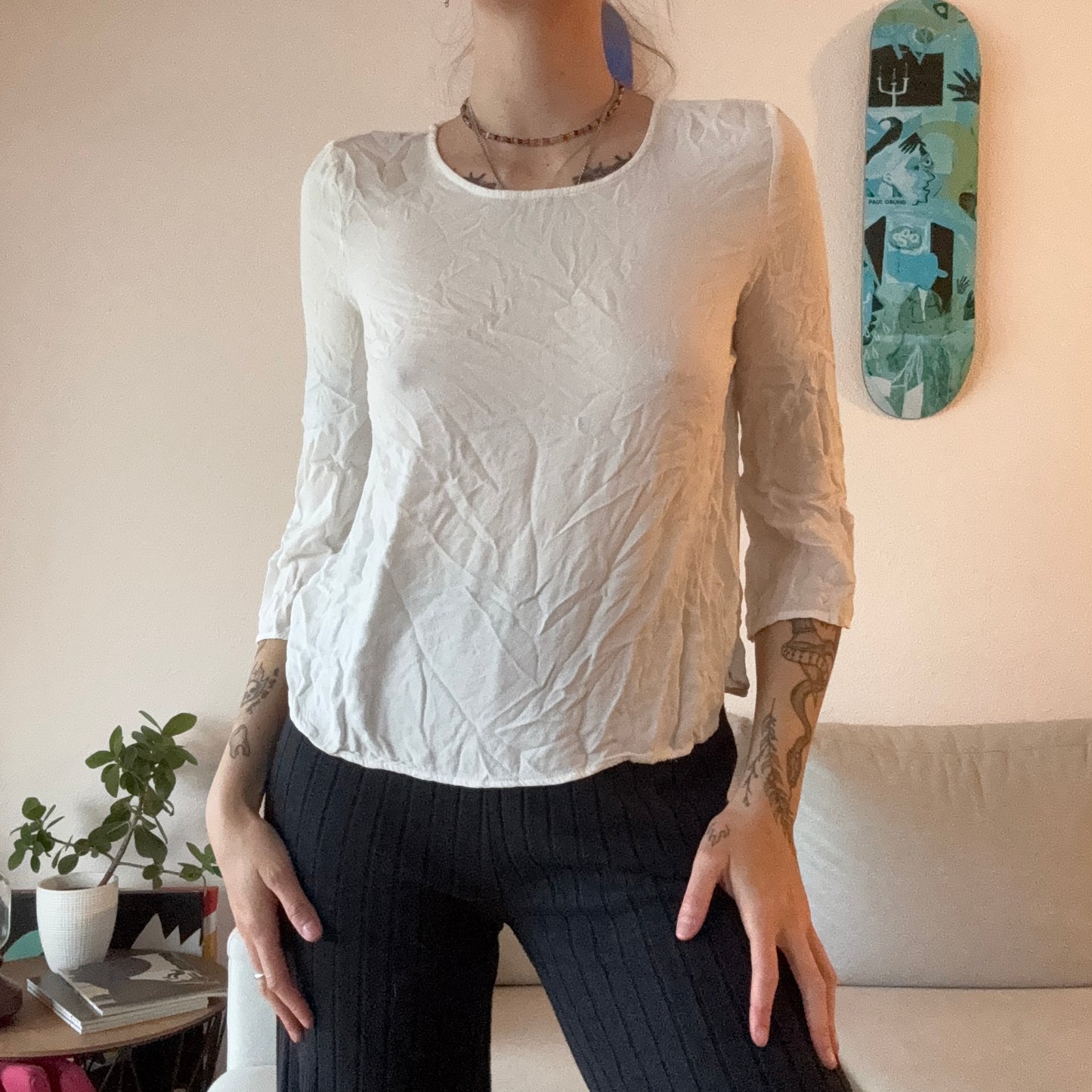 T-shirt à manches longues blanc | Berne