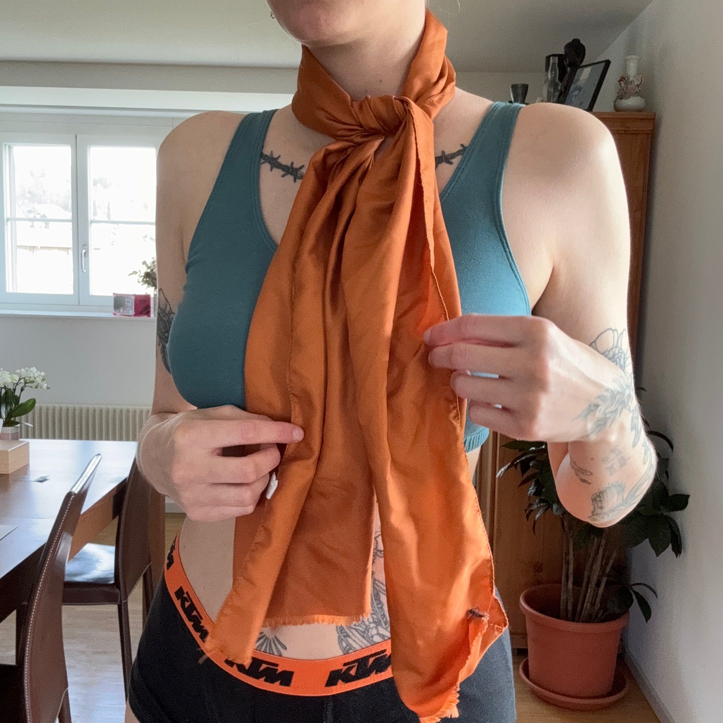 Vintage Orange Scarf | Bern