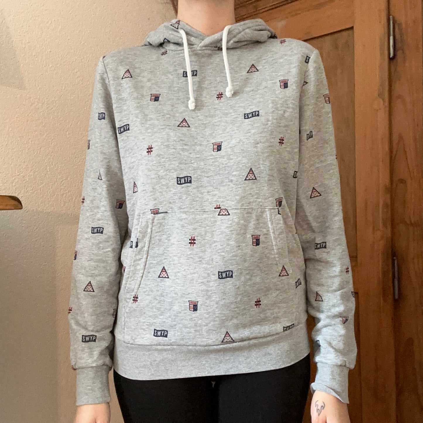 Gray Hoodie with symbols