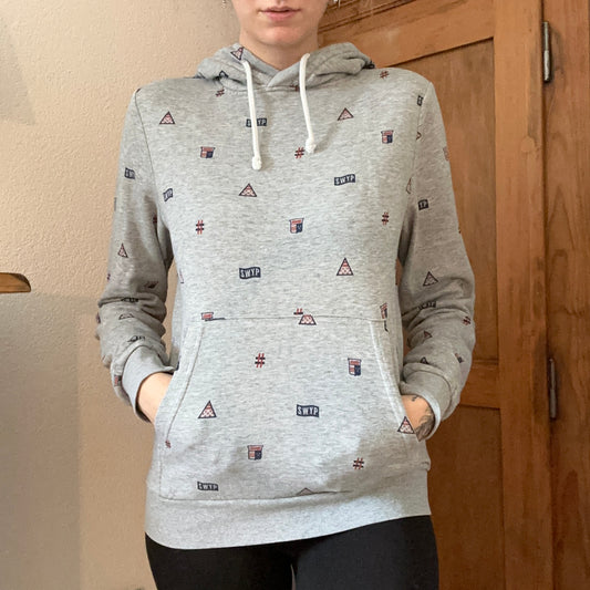 Gray Hoodie with symbols