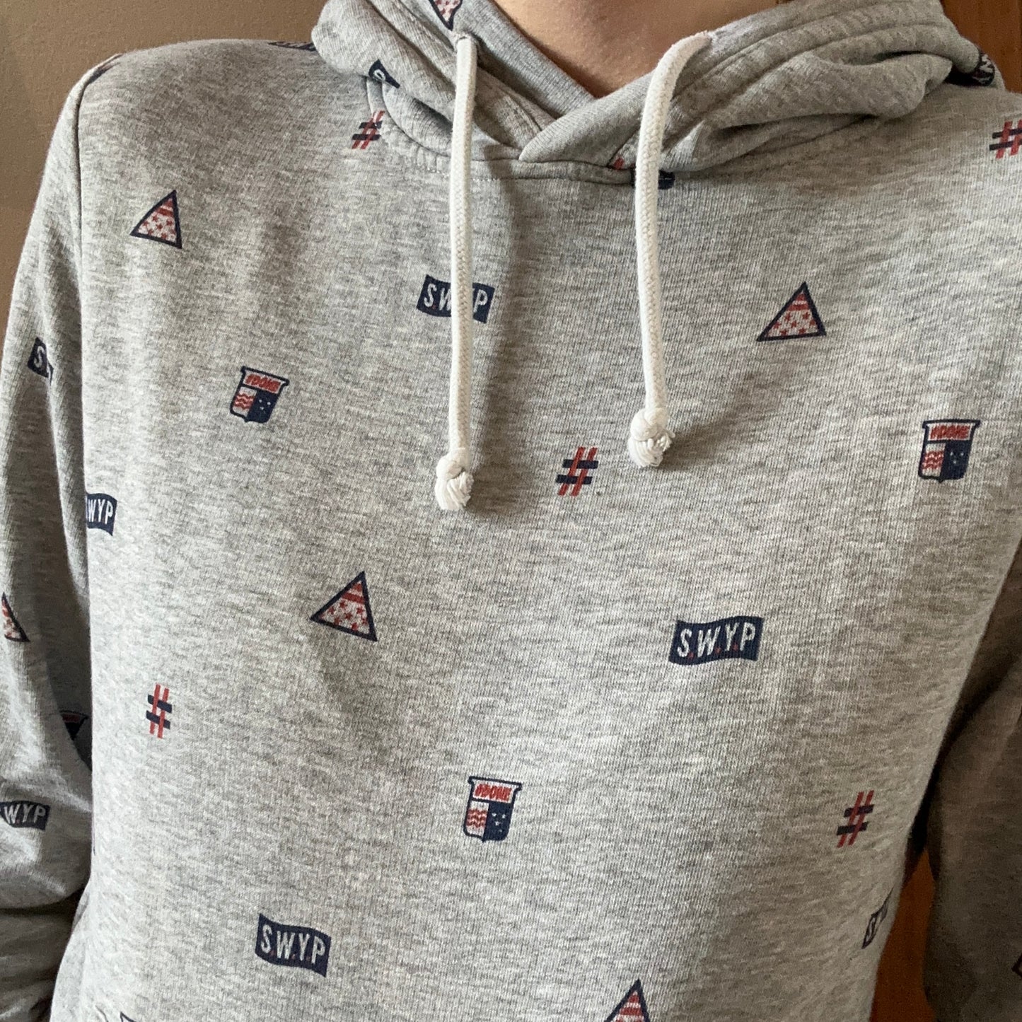 Gray Hoodie with symbols