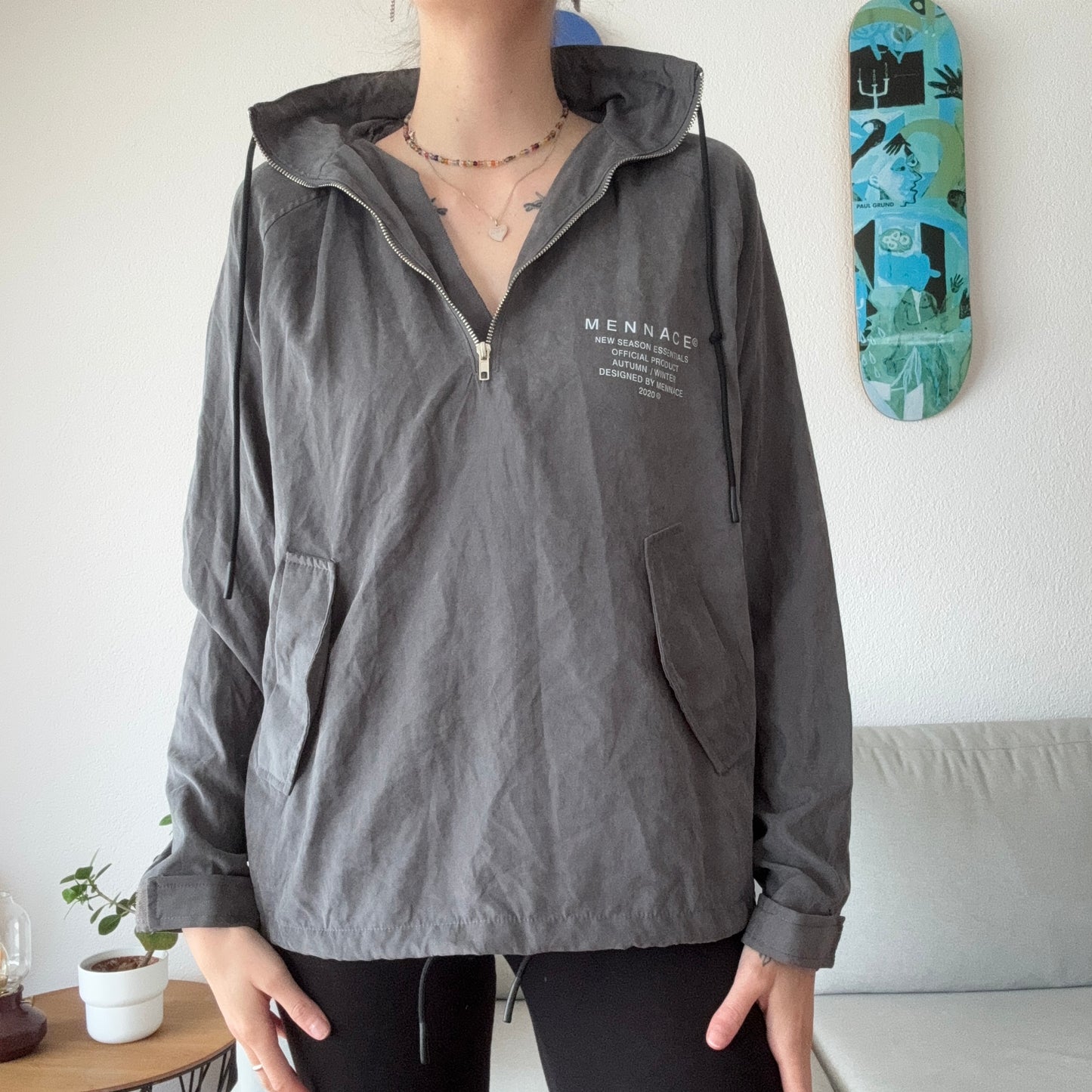 Gray Jacket with hood