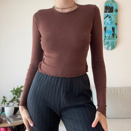 Brown cropped Longsleeve
