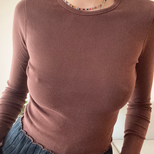 Brown cropped Longsleeve