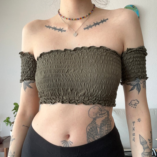 Green Offshoulder Shirt | Bern