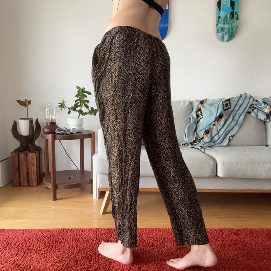 Brown Pants with Leopard Print | Bern