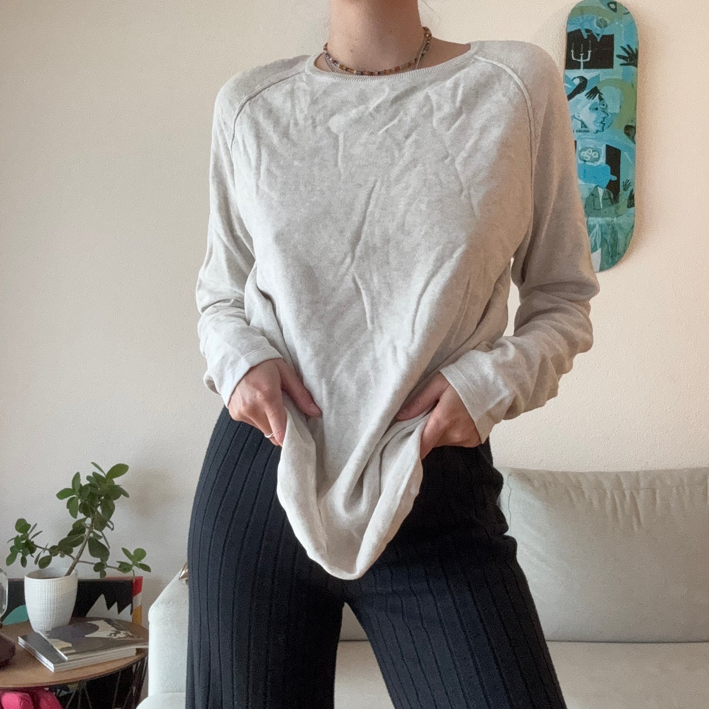 Graues Jack &amp; Jones Langarmshirt