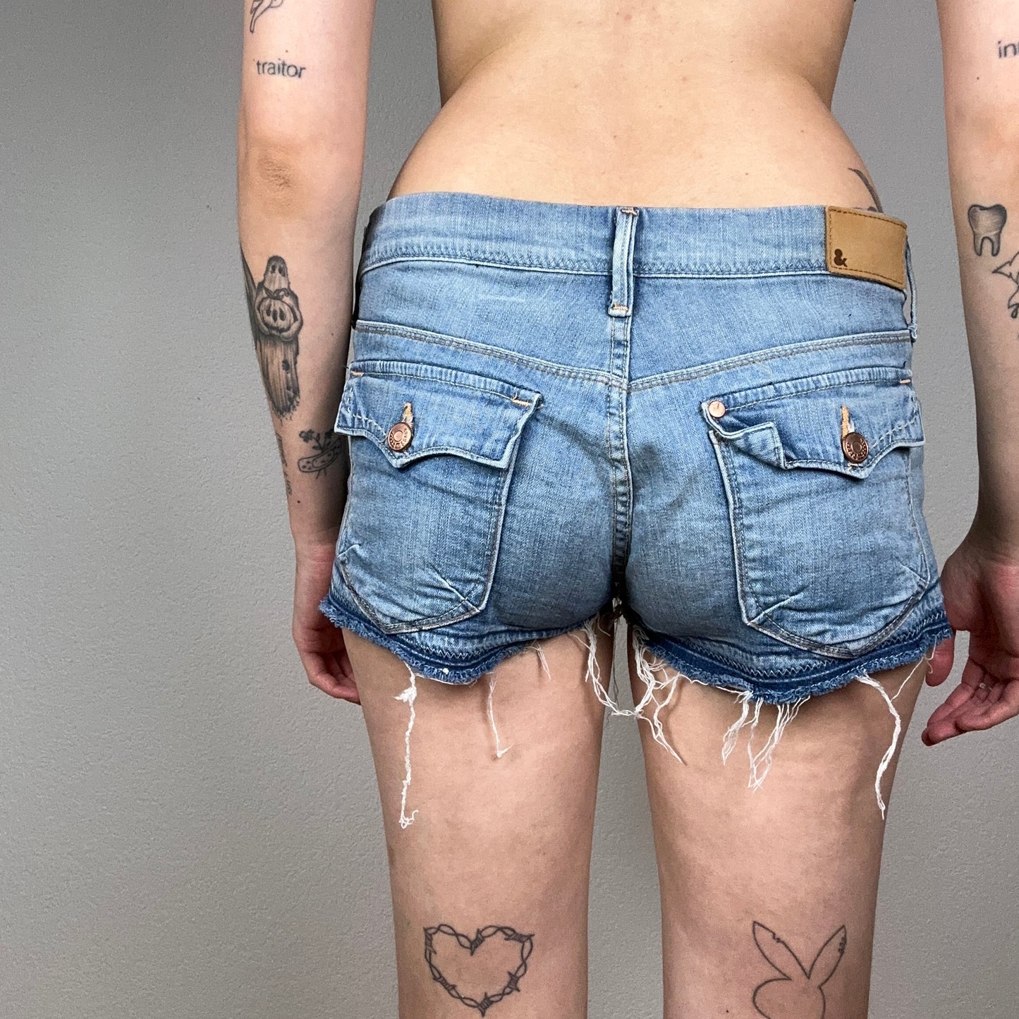 Blue Low Waist Jeans Shorts