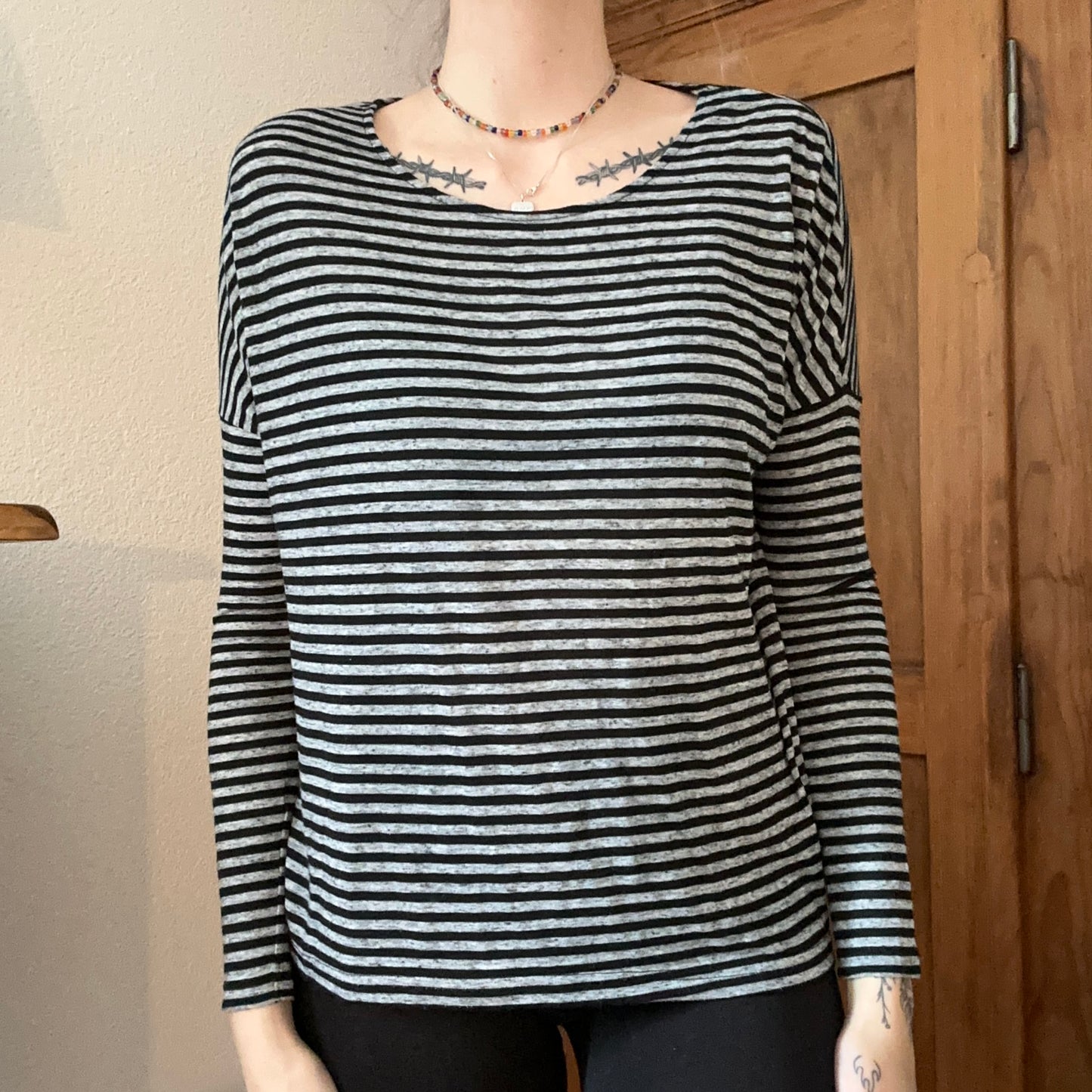 Gray and Black striped Longsleeve