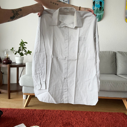 Vintage White and gray striped Blouse | Bern