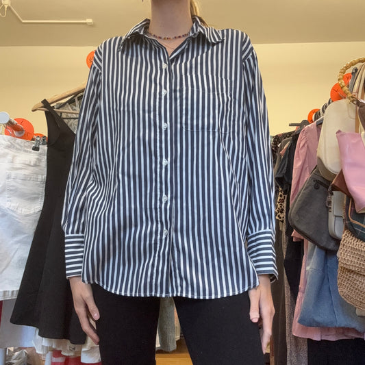 Black and white striped Blouse