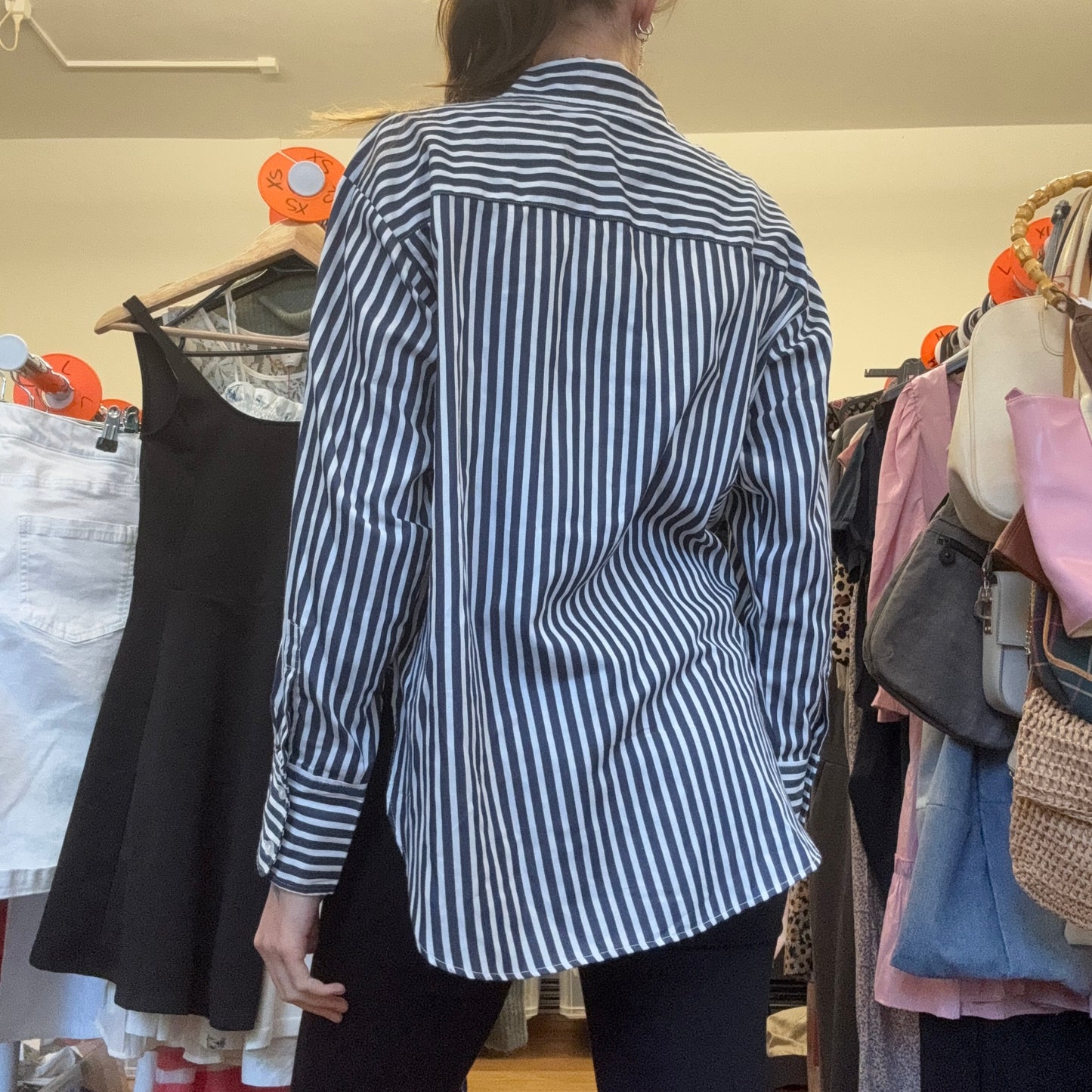 Black and white striped Blouse