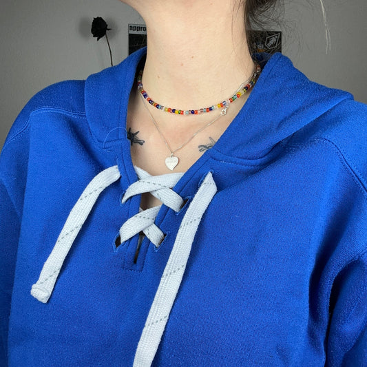 Sweat à capuche bleu