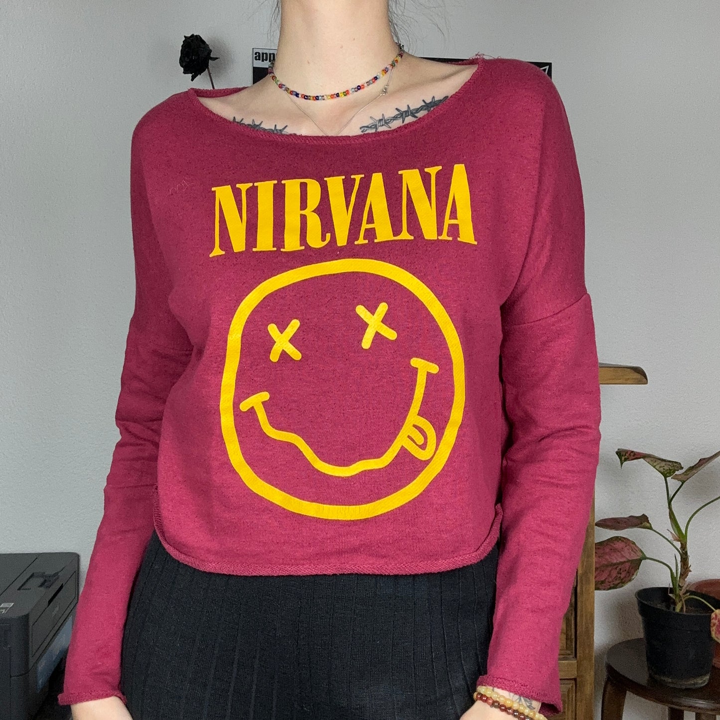 Red Nirvana cropped Sweater | Bern