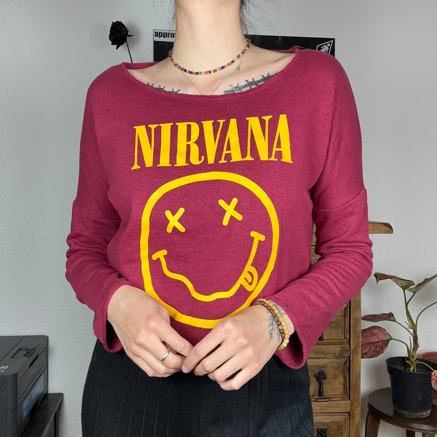 Red Nirvana cropped Sweater | Bern