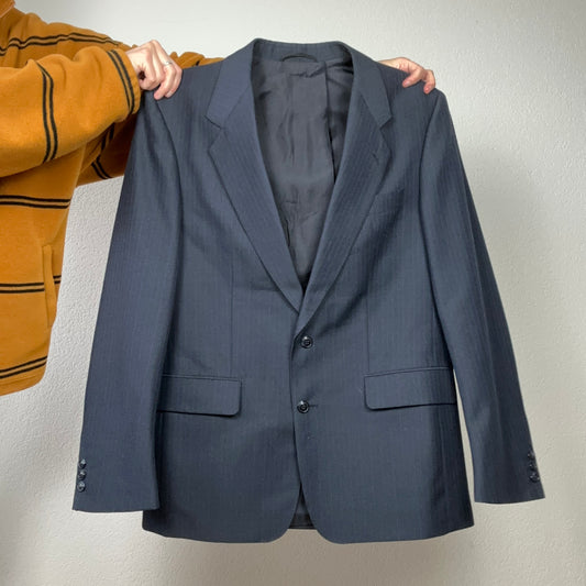 Blue Vintage Suit Jacket with white lines | Bern