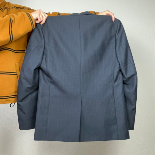 Blue Vintage Suit Jacket with white lines | Bern