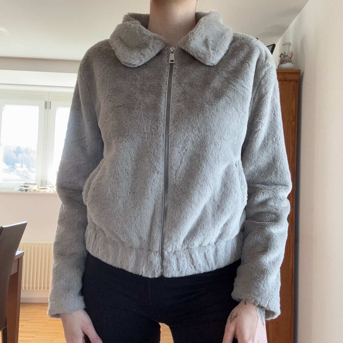 Beige fluffy Jacket | Bern