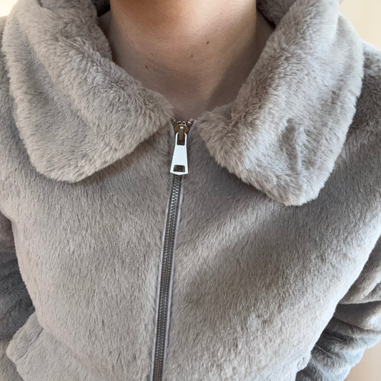 Beige fluffy Jacket | Bern