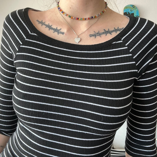 Black 3/4 Longsleeve with white Stripes | Bern