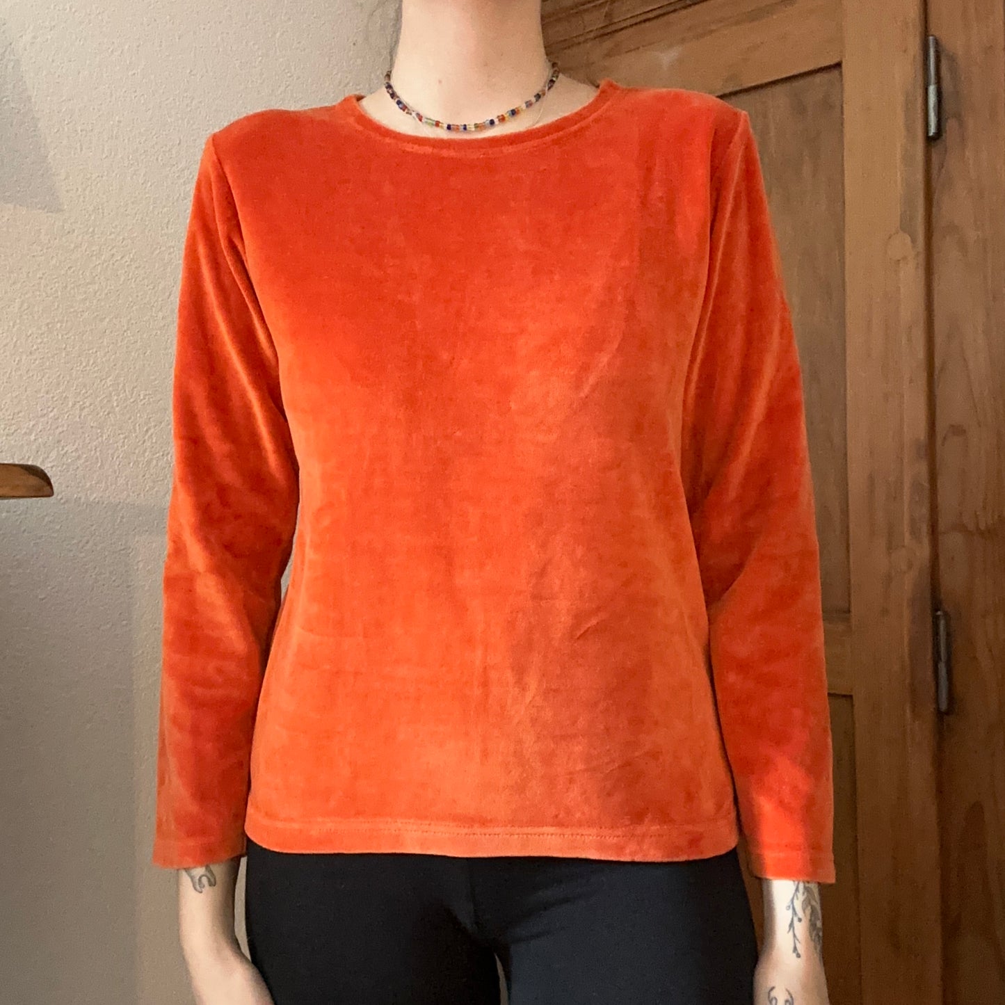 Orange velvet Longsleeve | Neuenegg