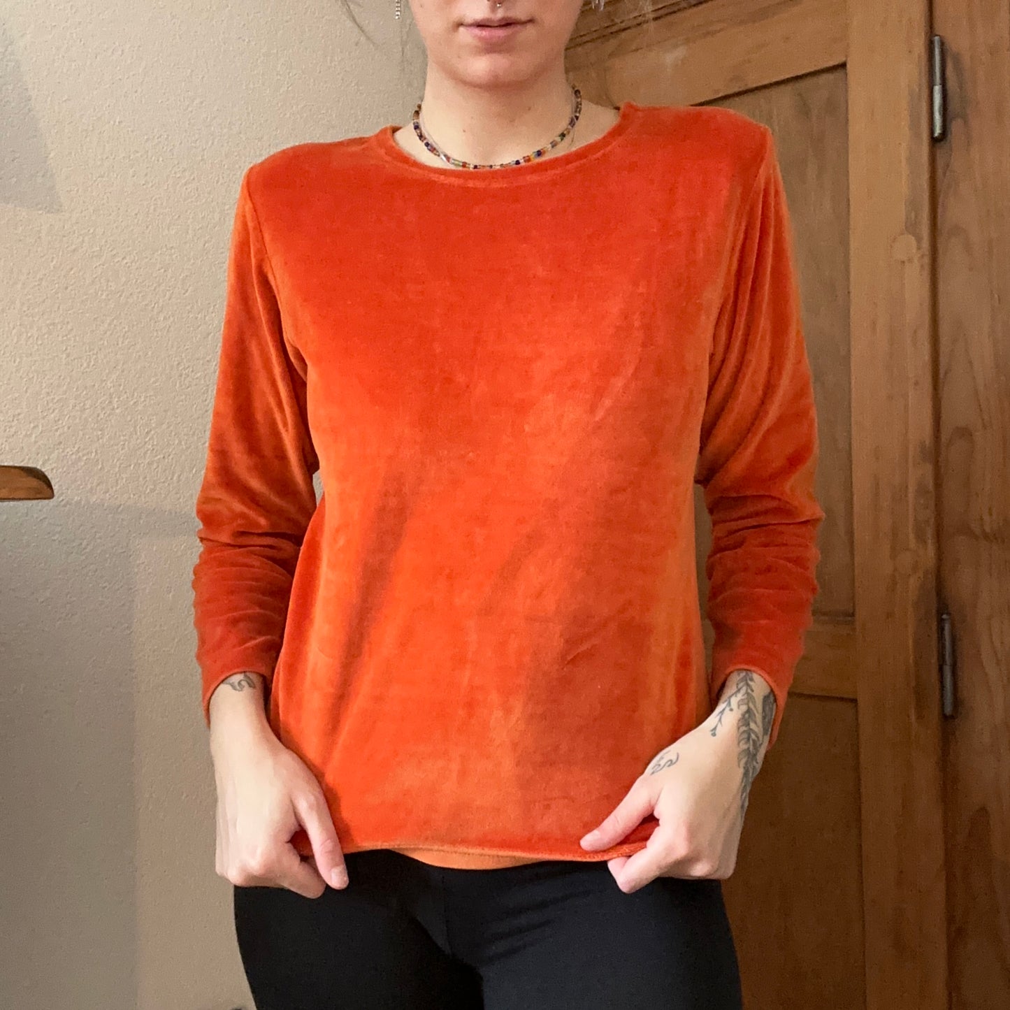 Orange velvet Longsleeve | Neuenegg