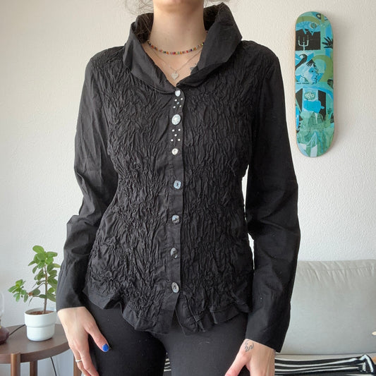 Y2K Black Blouse | Bern