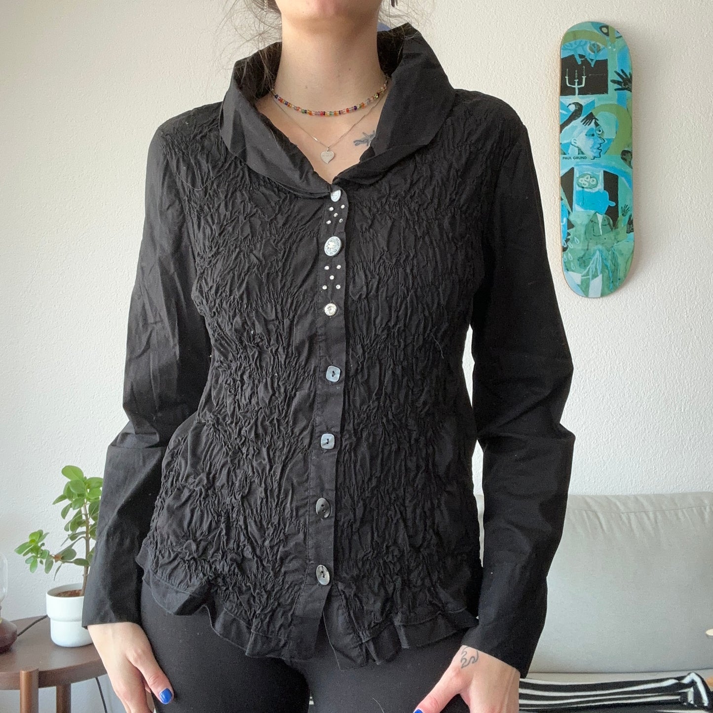 Y2K Black Blouse | Bern