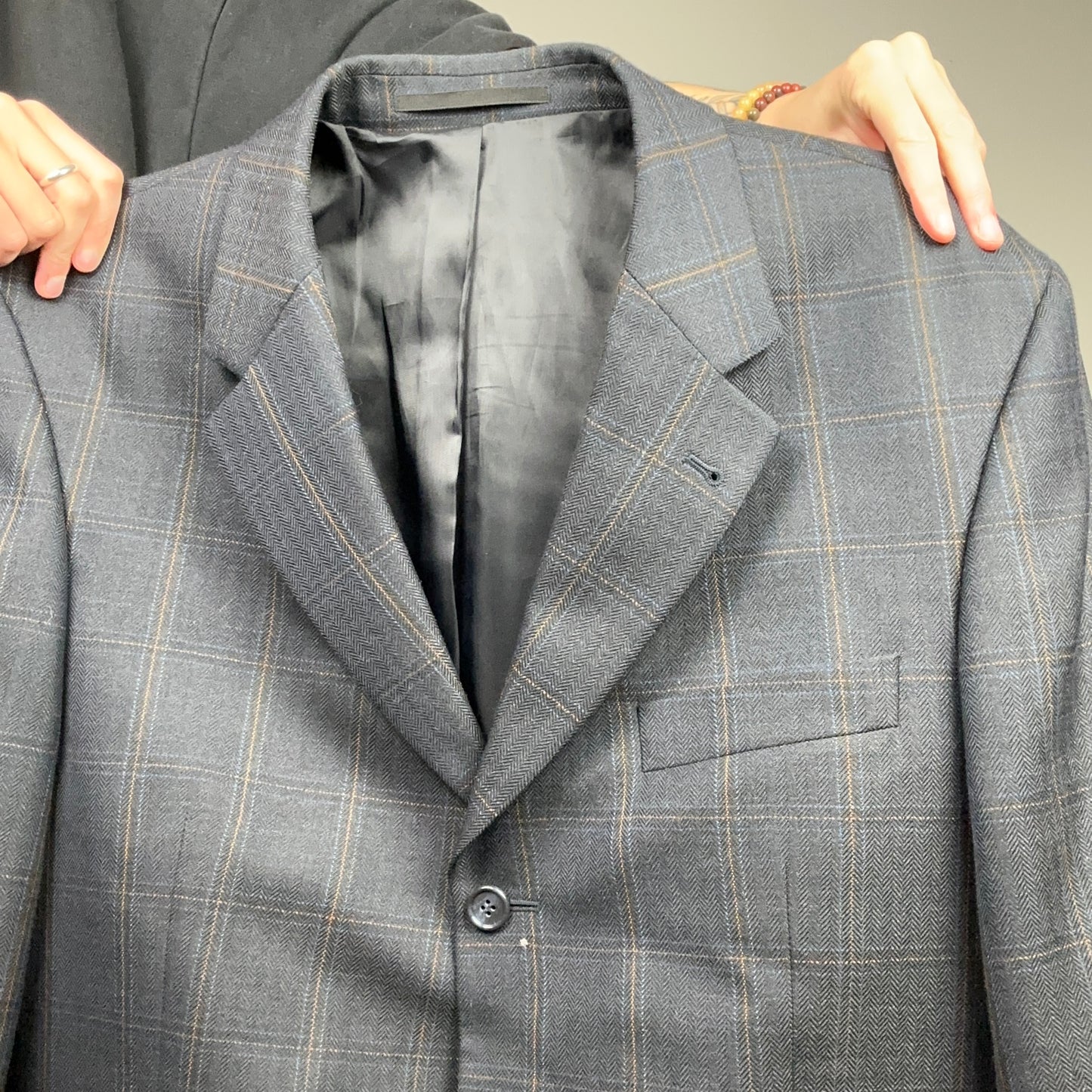 Gray Suit Jacket with stripes