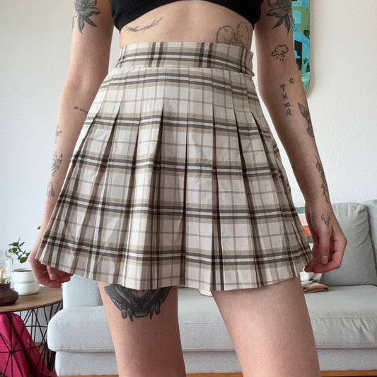 Beige Skirt with black and White Stripes | Bern