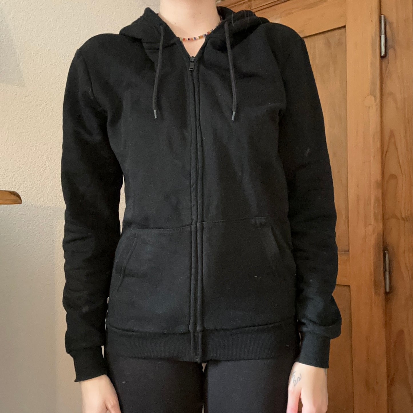 Black Zip up Hoodie