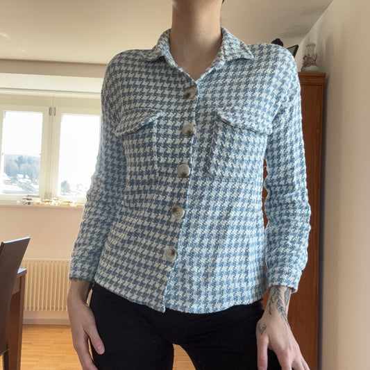 Blue and white checked Jacket | Bern