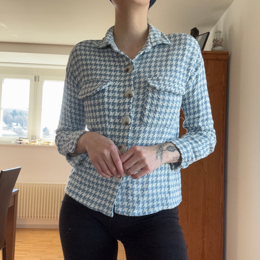 Blue and white checked Jacket | Bern