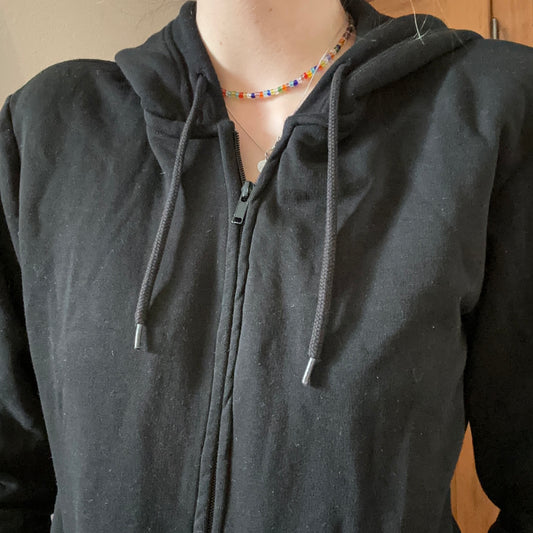 Black Zip up Hoodie