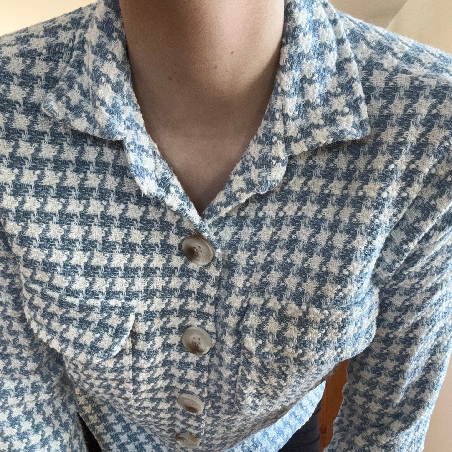 Blau-weiß karierte Jacke | Bern