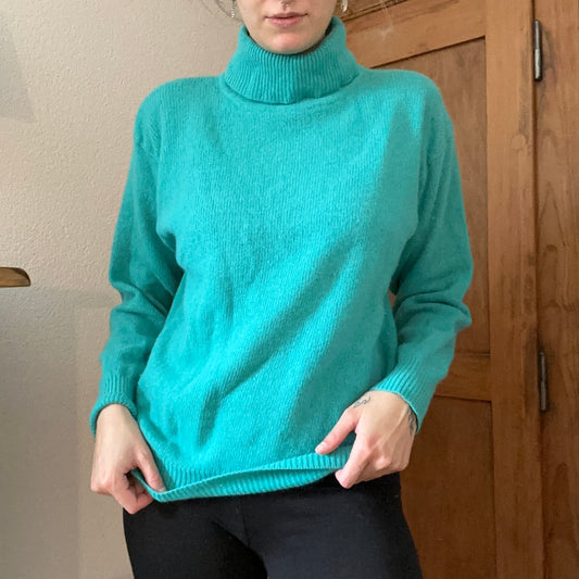 Green Knit Turtleneck Longsleeve