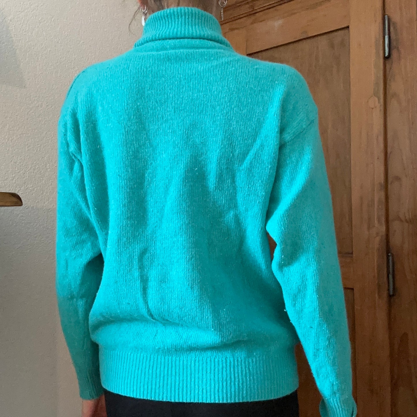 Green Knit Turtleneck Longsleeve