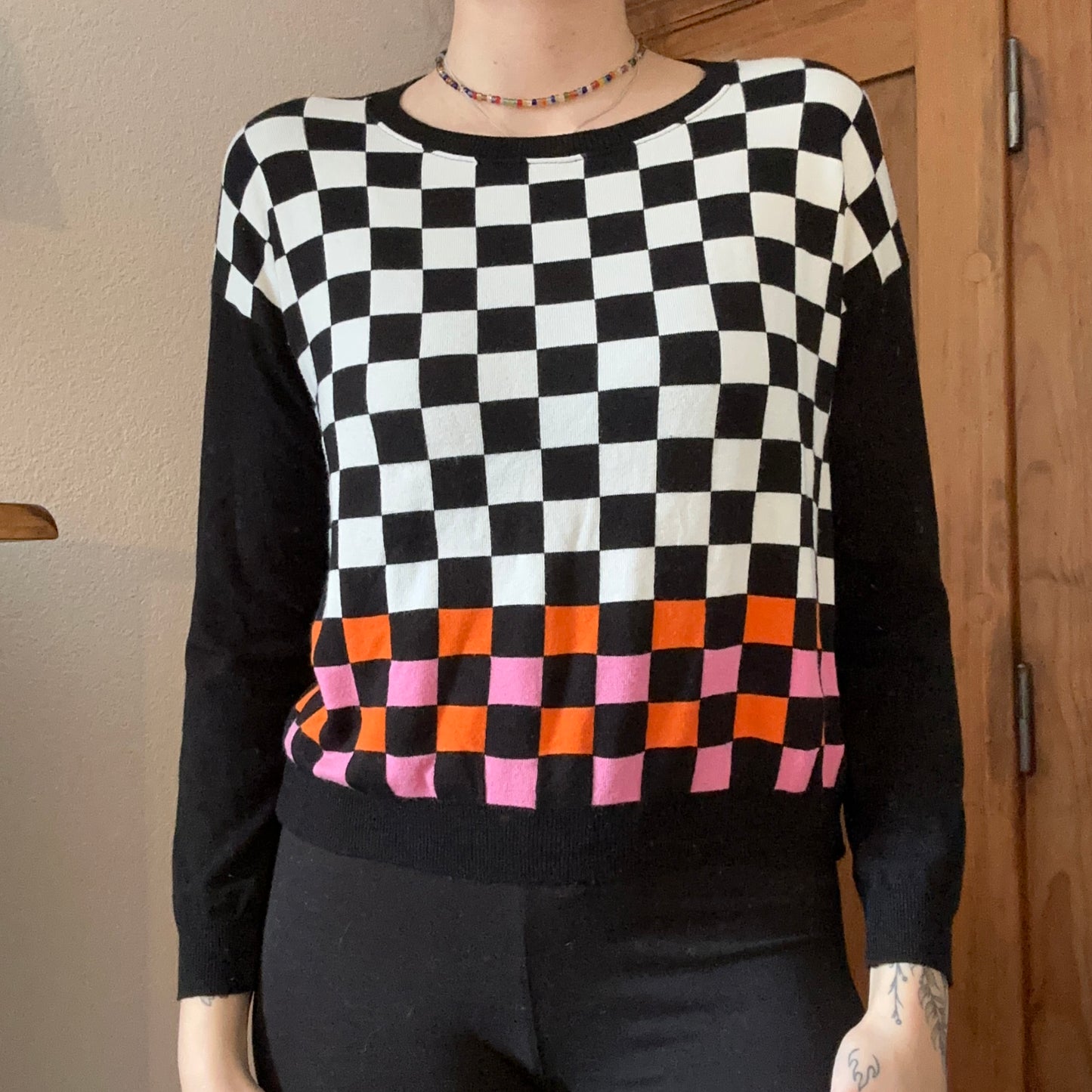 Black, white, orange and pink Longsleeve