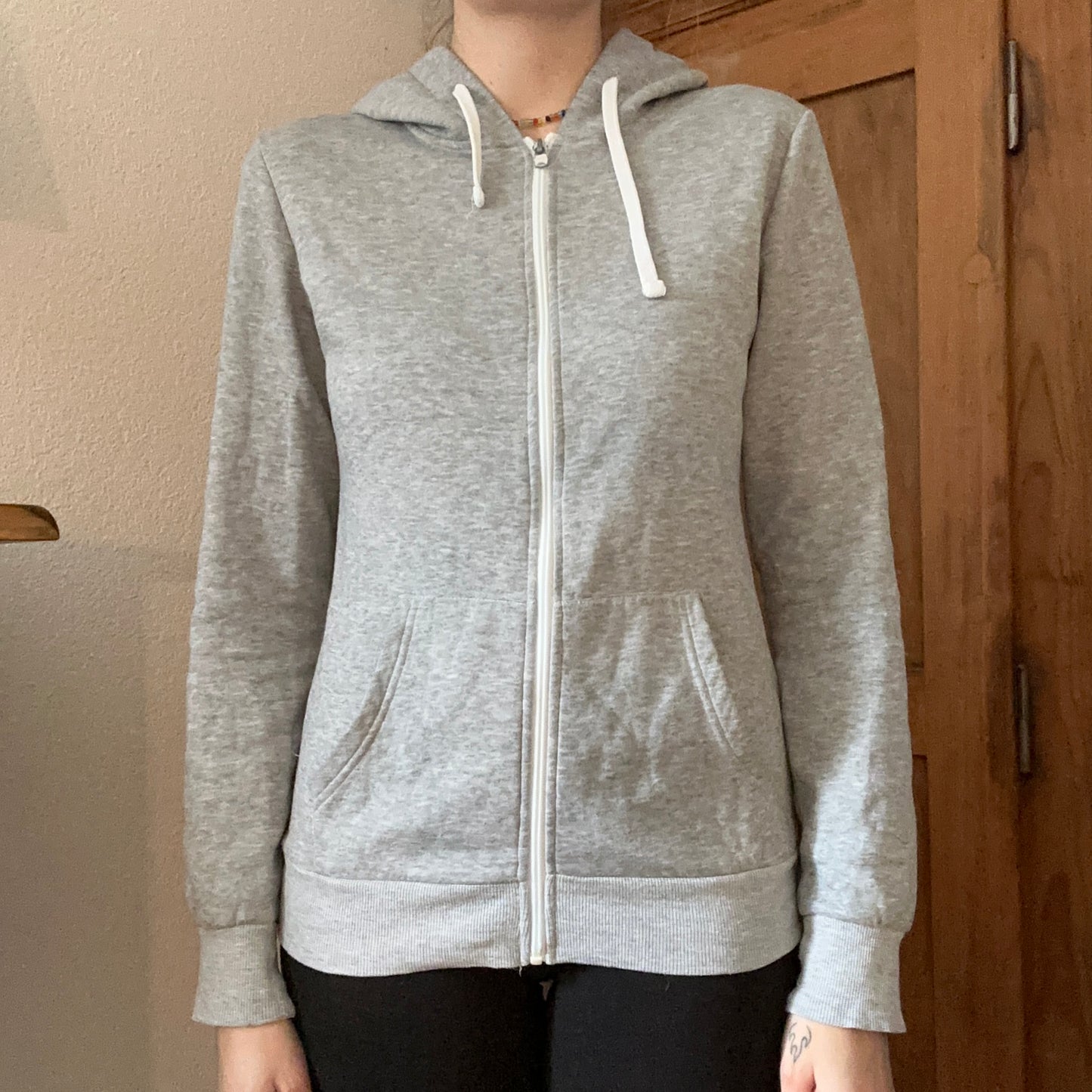 Gray Zip Hoodie