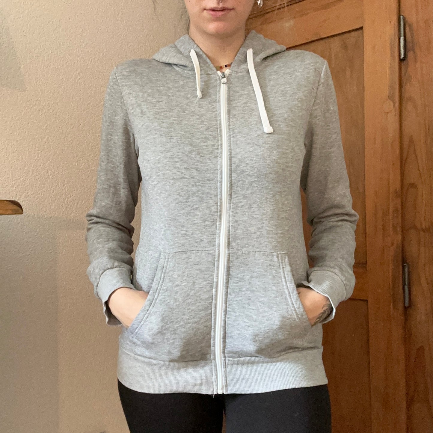 Gray Zip Hoodie