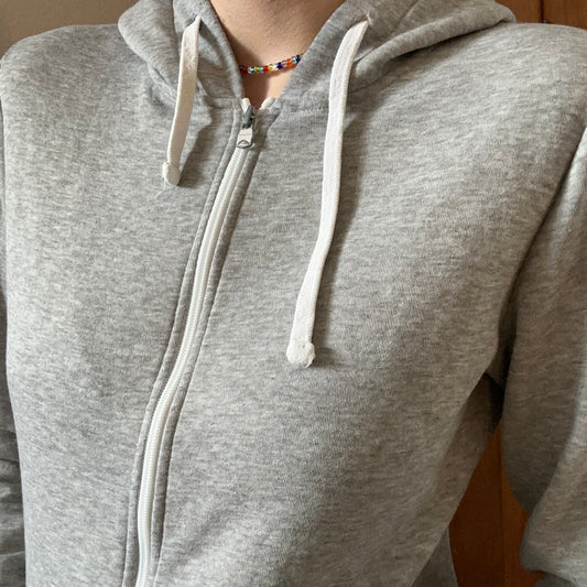 Gray Zip Hoodie