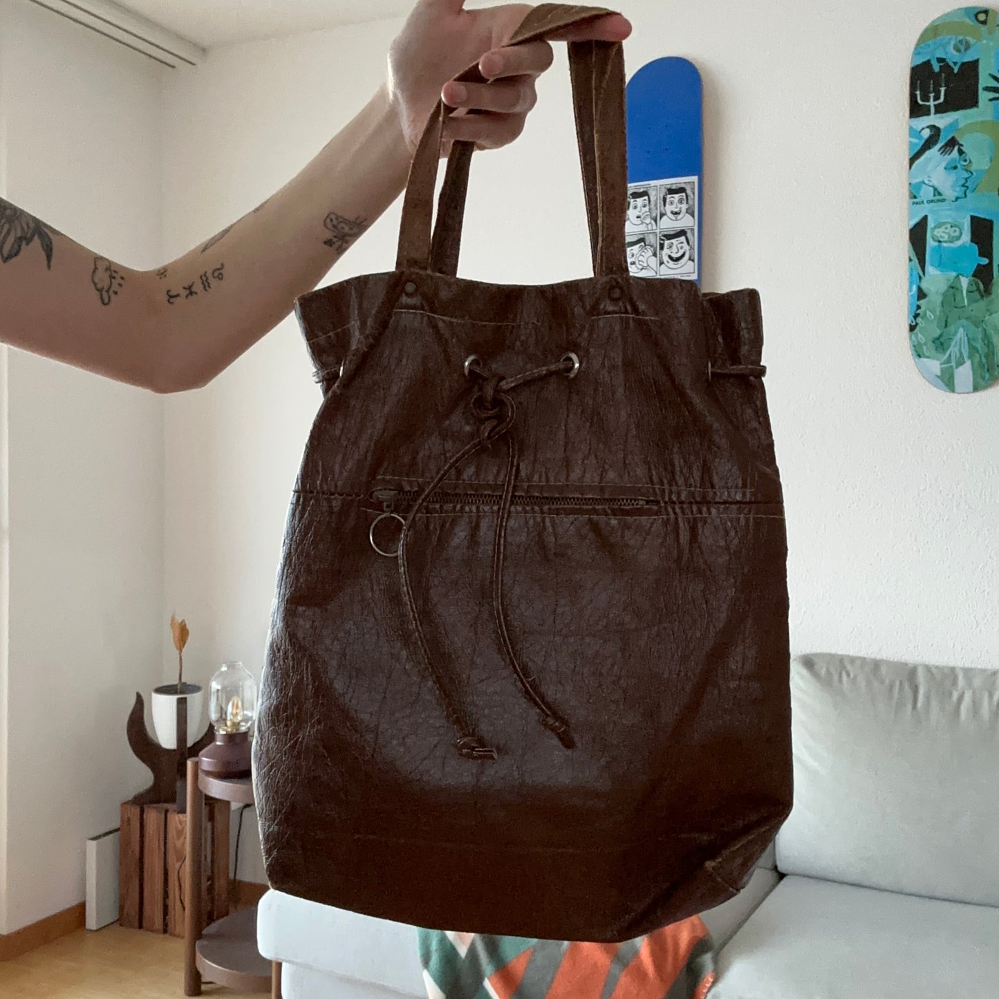 Braune Vintage-Tasche