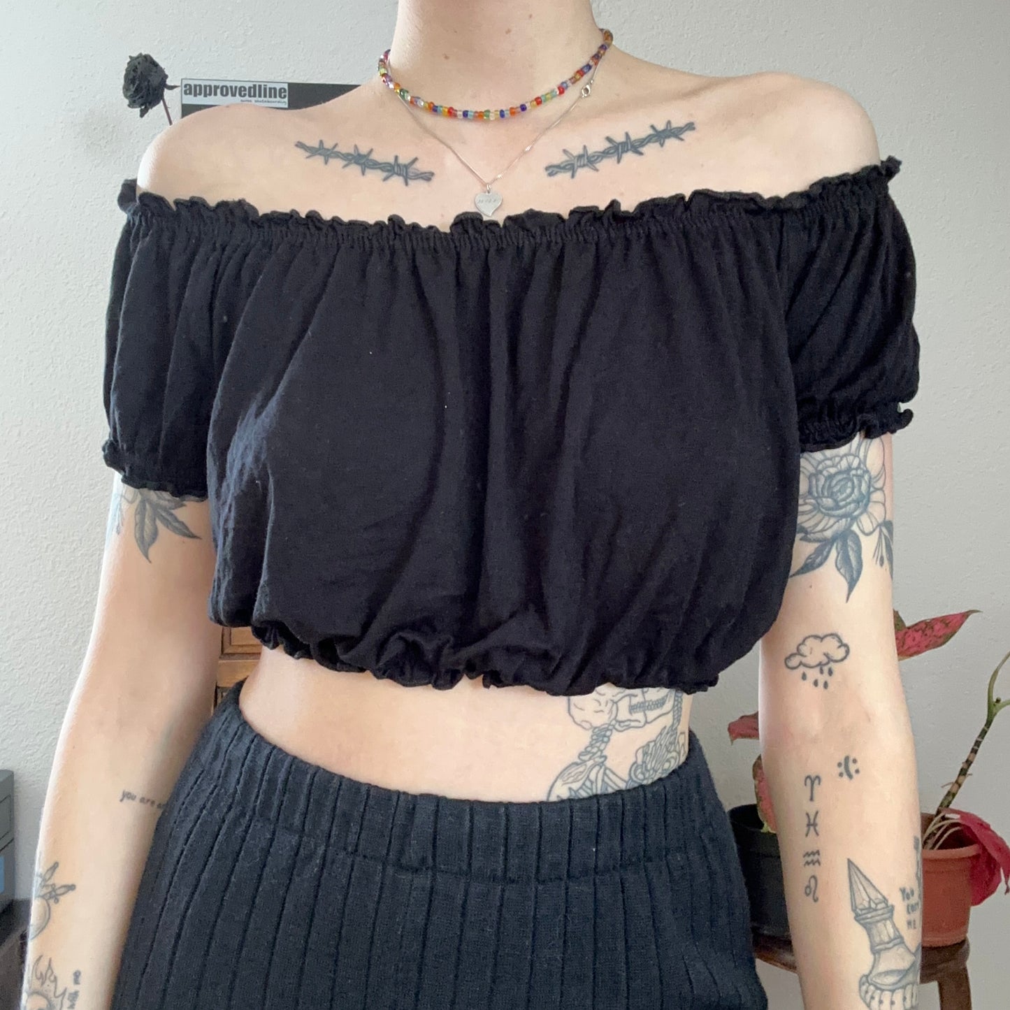 Black cropped Shirt | Bern