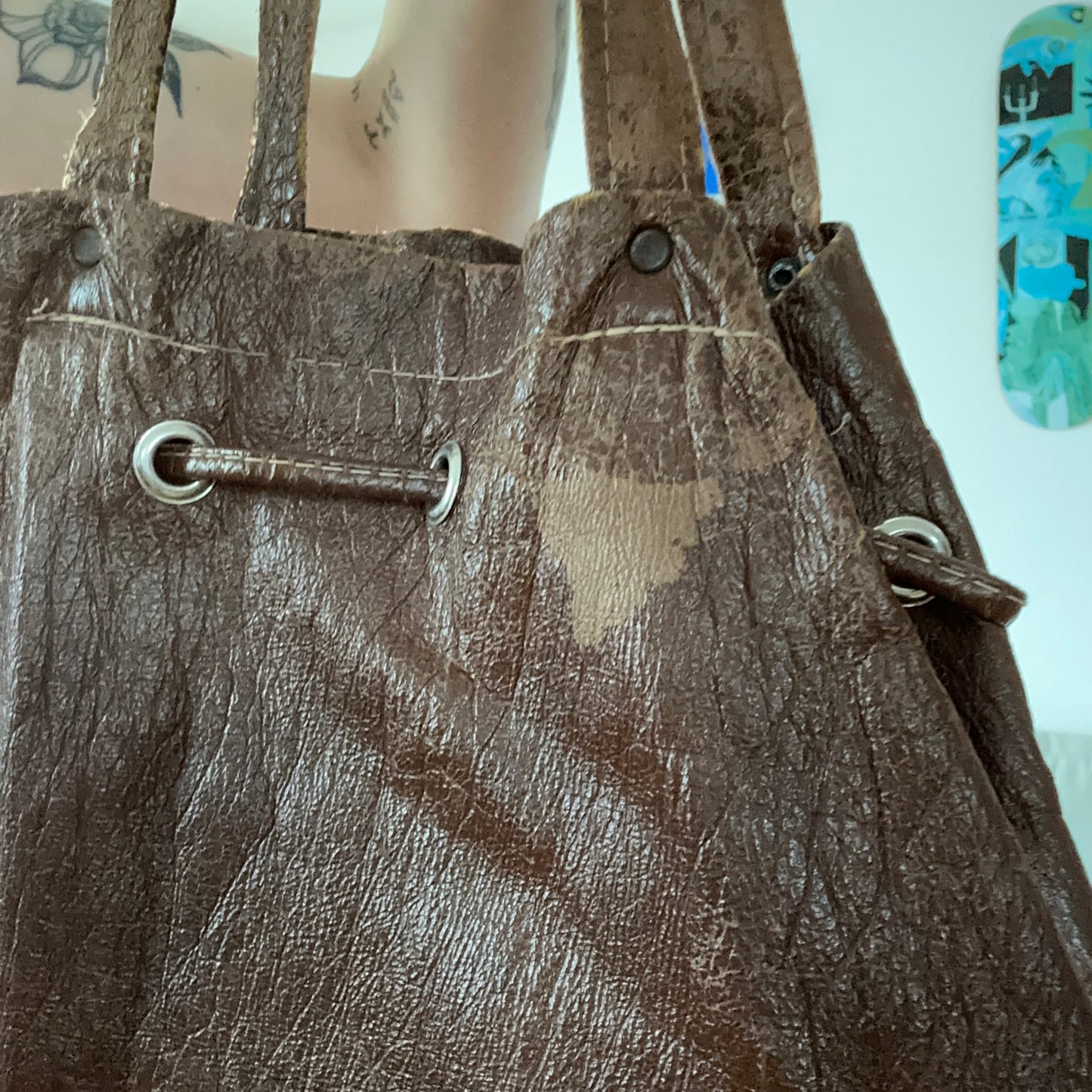 Braune Vintage-Tasche