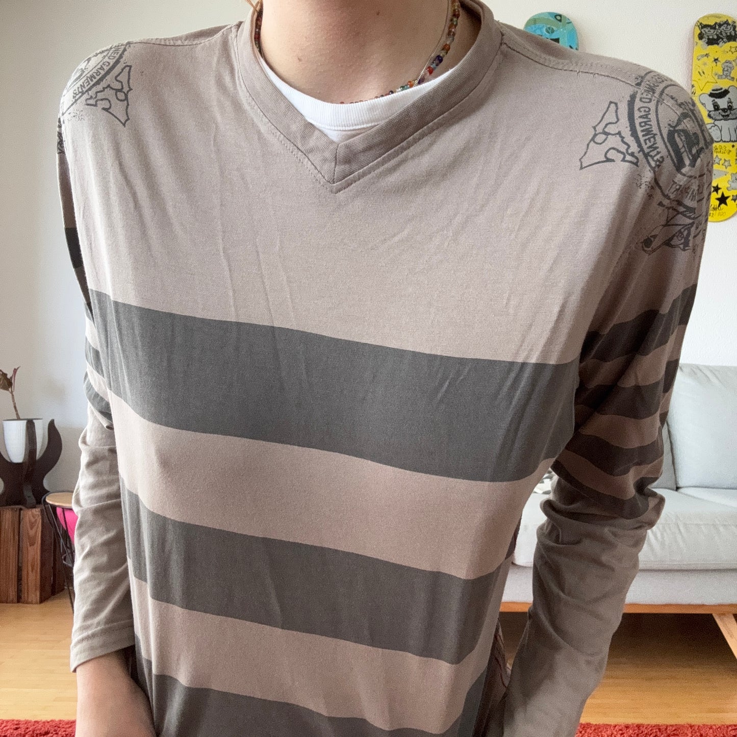 Beige Longsleeve with Gray Stripes | Bern