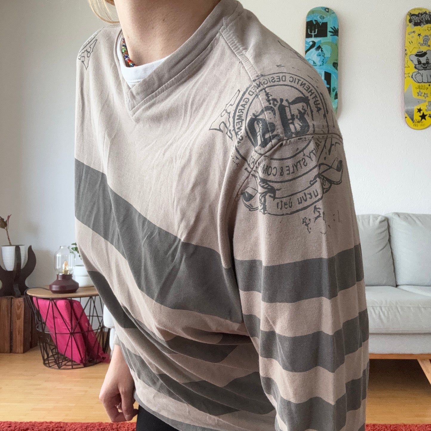 Beige Longsleeve with Gray Stripes | Bern